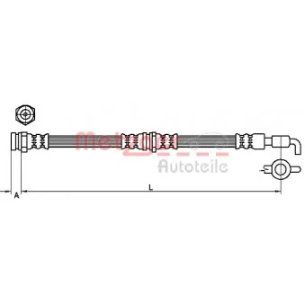 Flexible de frein METZGER 4110871