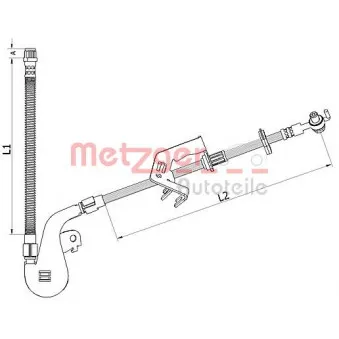 Flexible de frein avant gauche METZGER 4110927