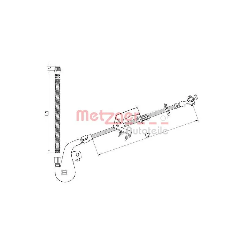 Flexible de frein avant gauche METZGER 4110927