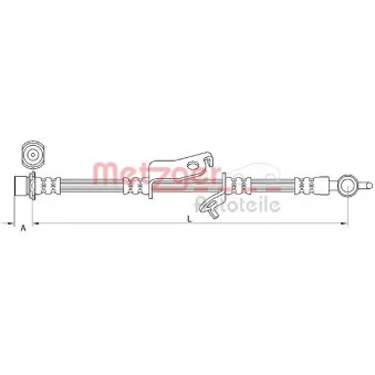 Flexible de frein avant gauche METZGER 4110973