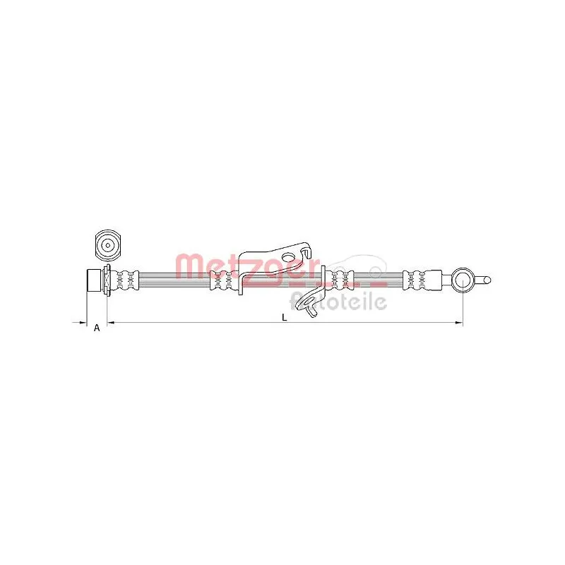 Flexible de frein avant gauche METZGER 4110973