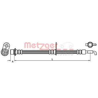 Flexible de frein avant gauche METZGER 4110975