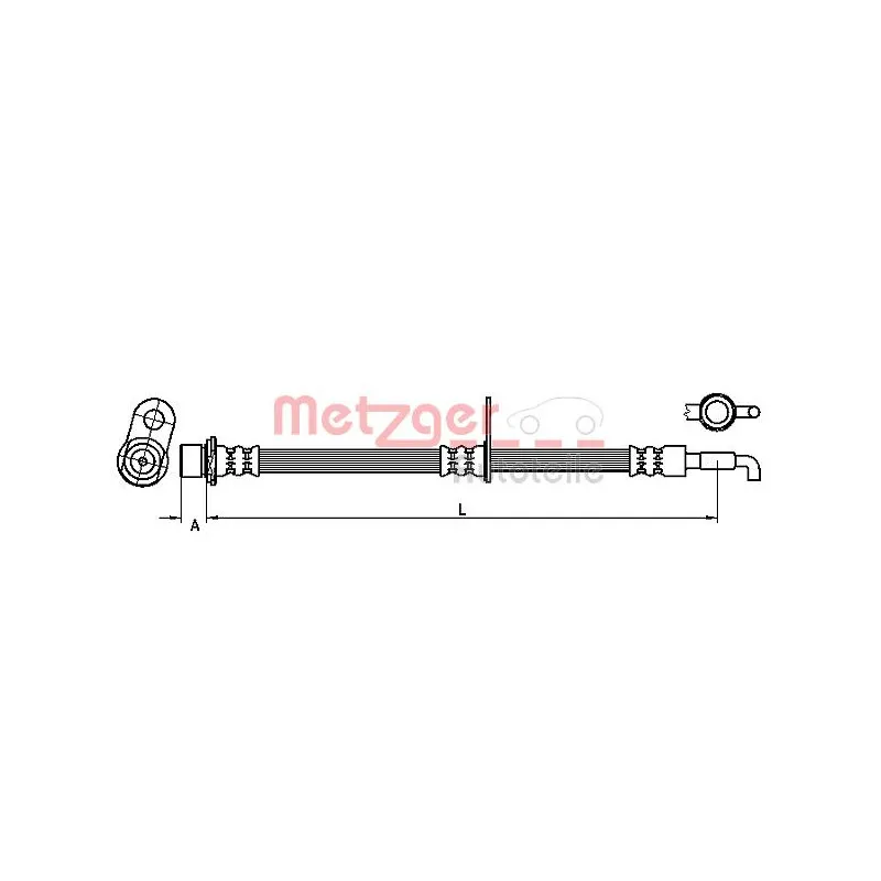 Flexible de frein avant gauche METZGER 4110975