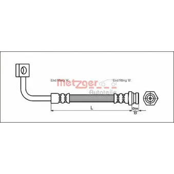 Flexible de frein METZGER 4111019