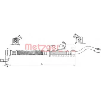 Flexible de frein avant gauche METZGER 4111061