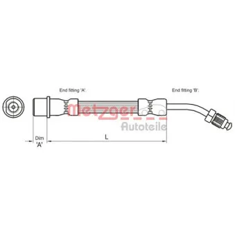 Flexible de frein METZGER