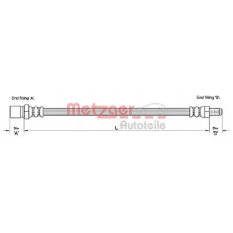 Flexible de frein METZGER 4111112