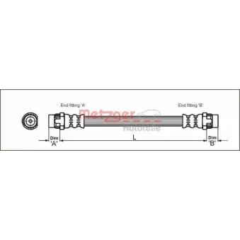 Flexible de frein METZGER 4111166