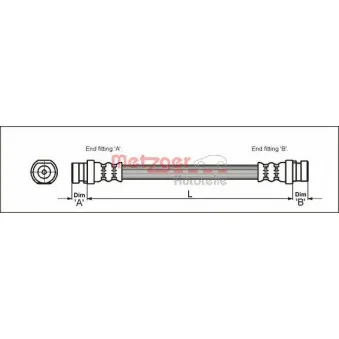 Flexible de frein METZGER 4111168