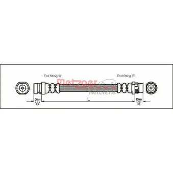 Flexible de frein METZGER 4111169