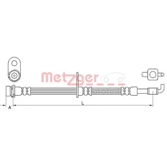Flexible de frein avant gauche METZGER 4111331