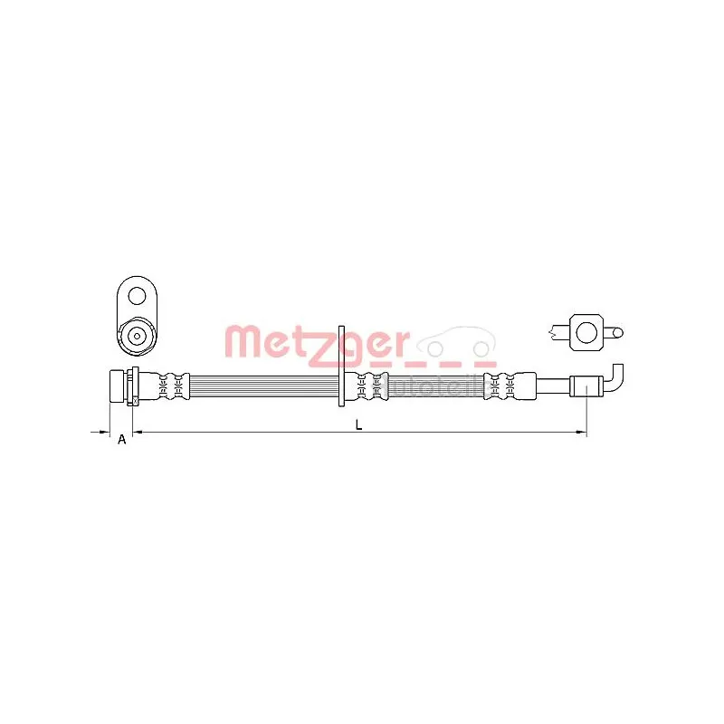 Flexible de frein avant gauche METZGER 4111331