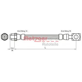 Flexible de frein METZGER