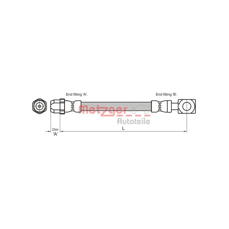 Flexible de frein METZGER 4111436