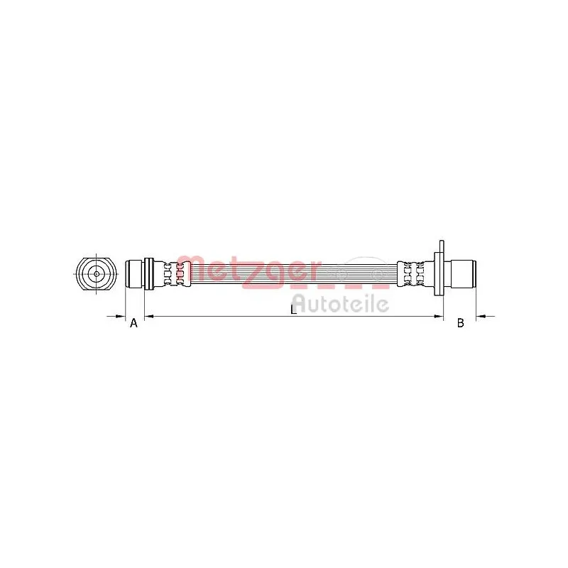 Flexible de frein arrière gauche METZGER 4111501