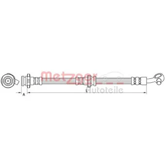 Flexible de frein avant gauche METZGER 4111546