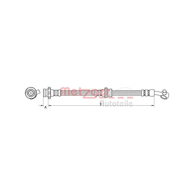 Flexible de frein avant droit METZGER 4111547