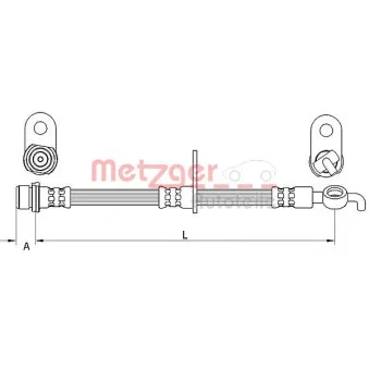Flexible de frein avant gauche METZGER 4111561