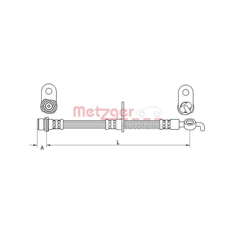 Flexible de frein avant droit METZGER 4111562