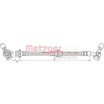 Flexible de frein avant droit METZGER 4111581