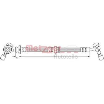 Flexible de frein avant gauche METZGER 4111582
