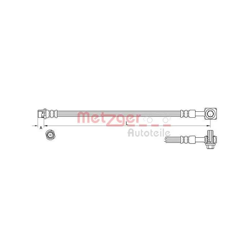 Flexible de frein avant gauche METZGER 4111626