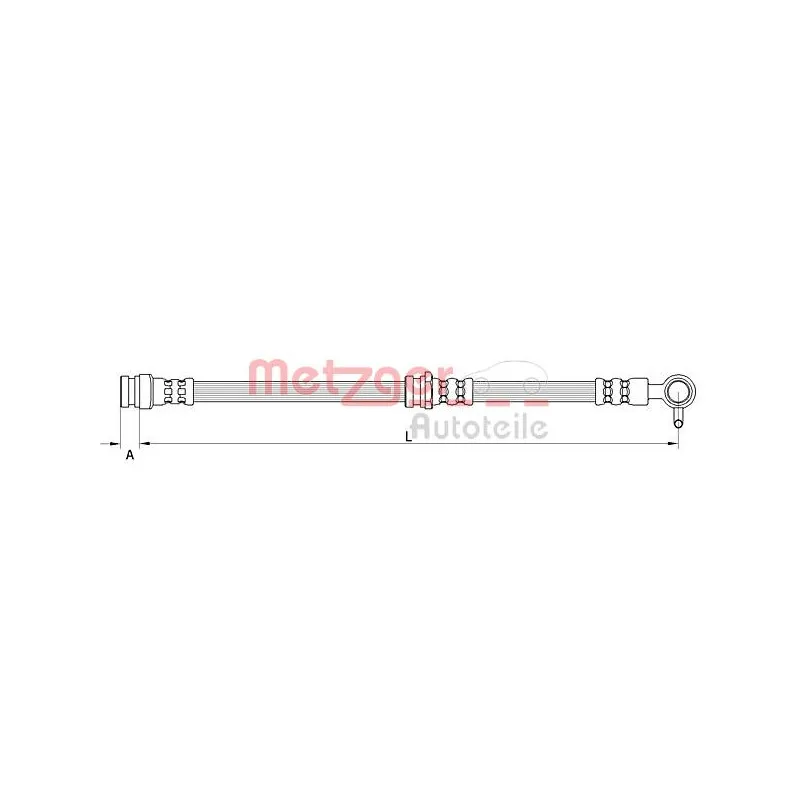 Flexible de frein avant droit METZGER 4111631
