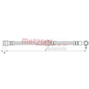 Flexible de frein avant gauche METZGER 4111634