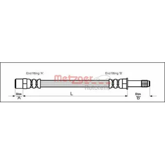 Flexible de frein METZGER 4111718