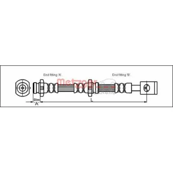 Flexible de frein METZGER 4111991
