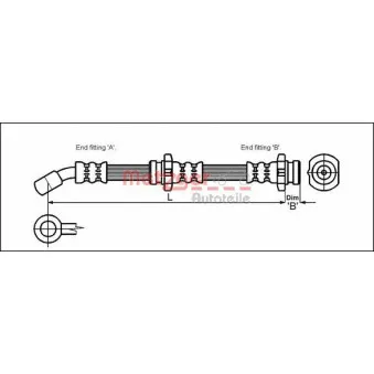 Flexible de frein METZGER 4111994