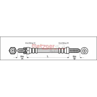 Flexible de frein METZGER 4112102