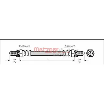 Flexible de frein METZGER 4112105