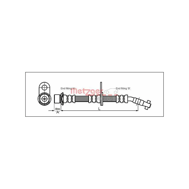 Flexible de frein METZGER 4112167
