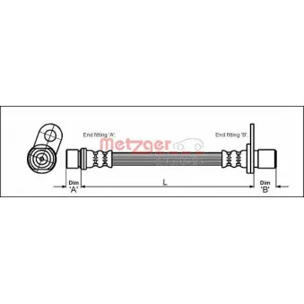 Flexible de frein METZGER 4112180