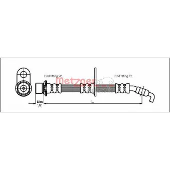 Flexible de frein METZGER 4112199
