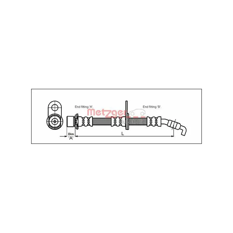 Flexible de frein METZGER 4112200