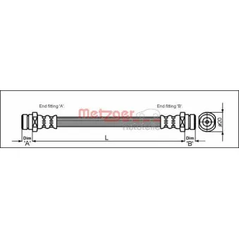 Flexible de frein METZGER 4112258