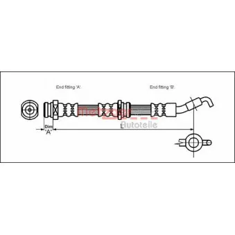 Flexible de frein METZGER 4112267