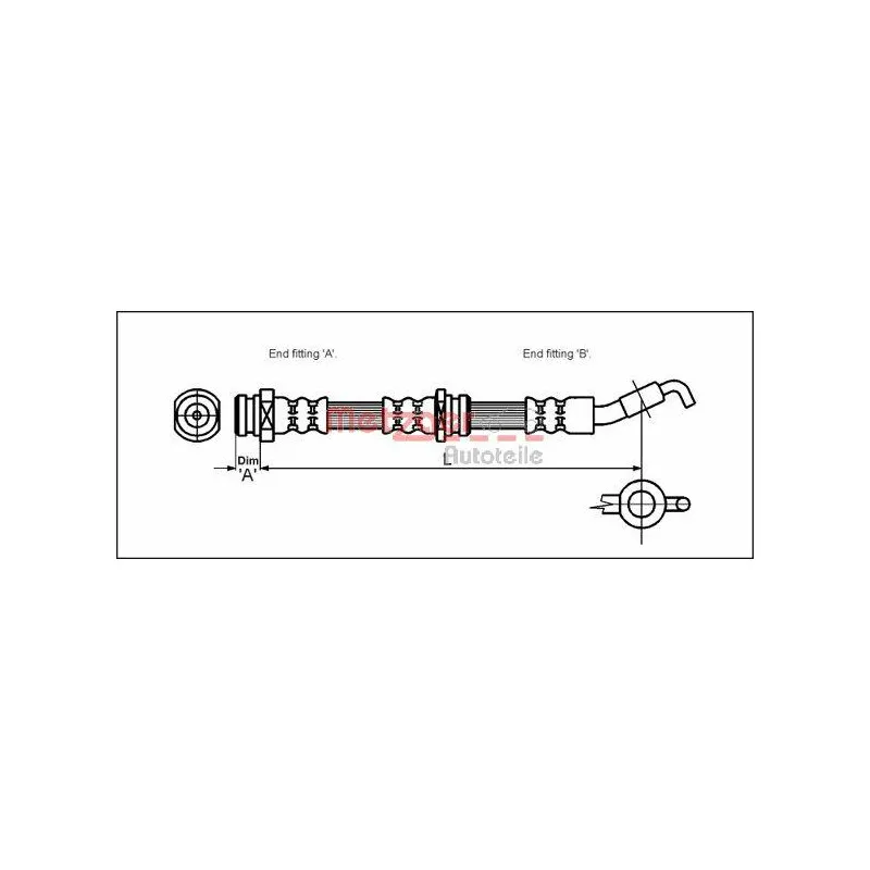 Flexible de frein METZGER 4112267