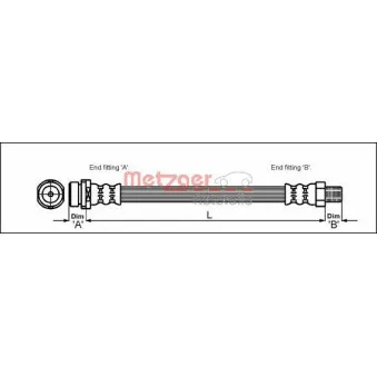 Flexible de frein METZGER