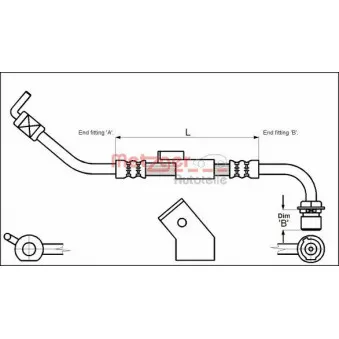 Flexible de frein METZGER 4112334