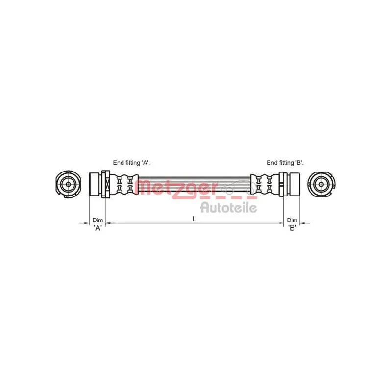 Flexible de frein METZGER 4112336
