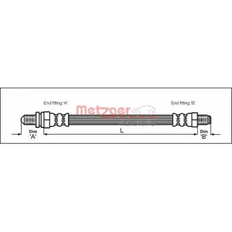 Flexible de frein METZGER 4112502
