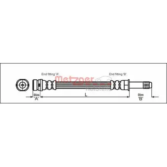 Flexible de frein METZGER 4112505