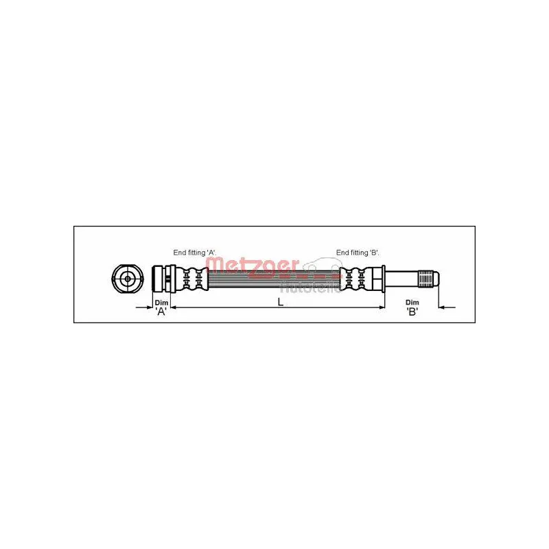 Flexible de frein METZGER 4112505