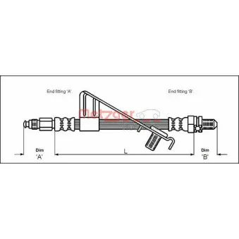 Flexible de frein METZGER 4112528