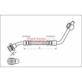 Flexible de frein METZGER 4112529