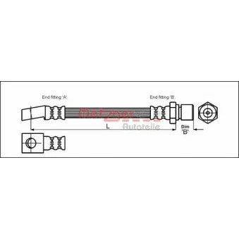 Flexible de frein METZGER 4112812