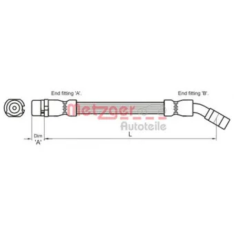Flexible de frein METZGER 4112834